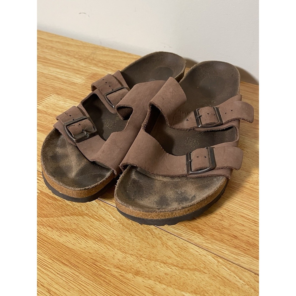 Birkenstock Unisex Arizona Taupe Oiled Leather Sandal Size M(12) (45)